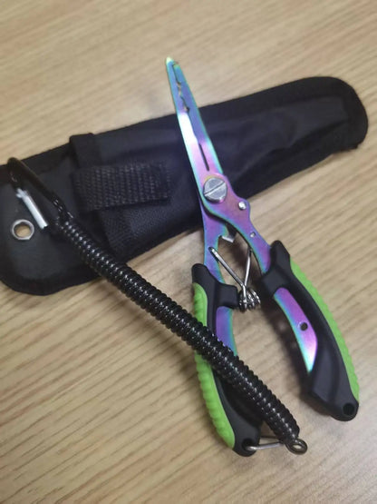 Stainless Steel Color Titanium Eagle Beak Fish Control Pliers for Hook and Hook Removal, Multifunctional Fishing Pliers