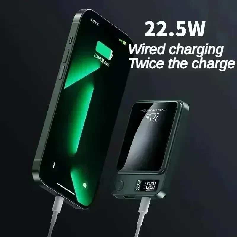 Lenovo Magnetic Power Bank 50000mAh Wireless Charger Super Fast Charging for Magsafe External Battery For iPhone 17/16/15/14/13