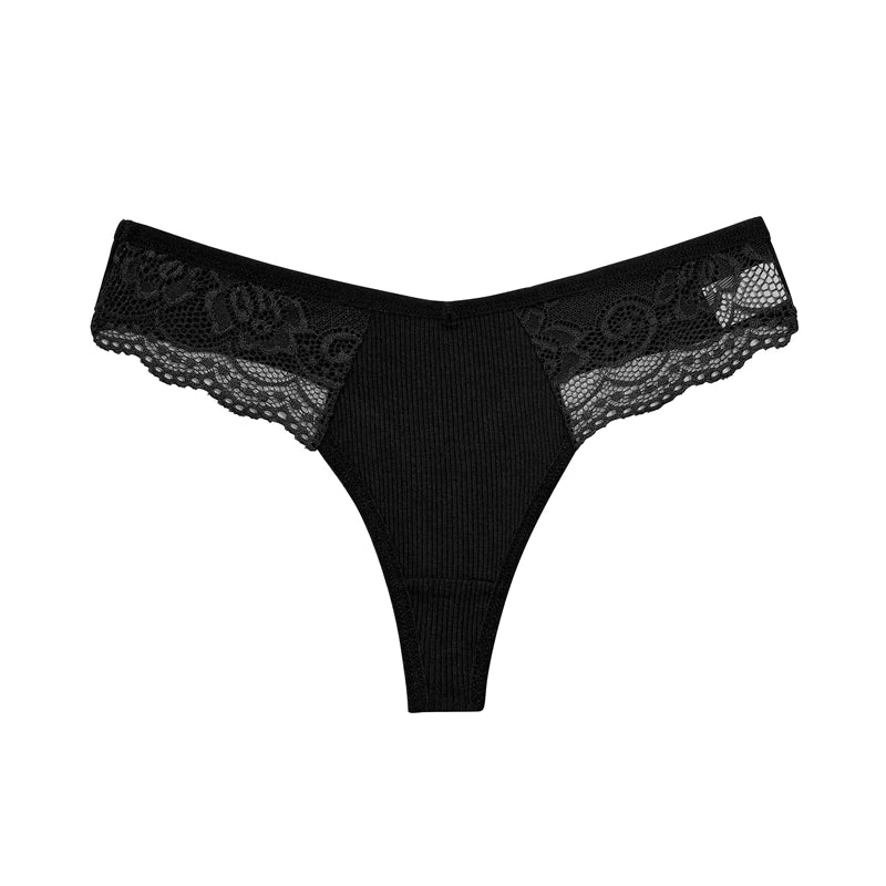 4PCS Cotton G-string Women Lingerie Sexy Lace Panties Thongs Femme Underwear Sexy Pantys Underpant Lingerie Lace Intimates S-XL