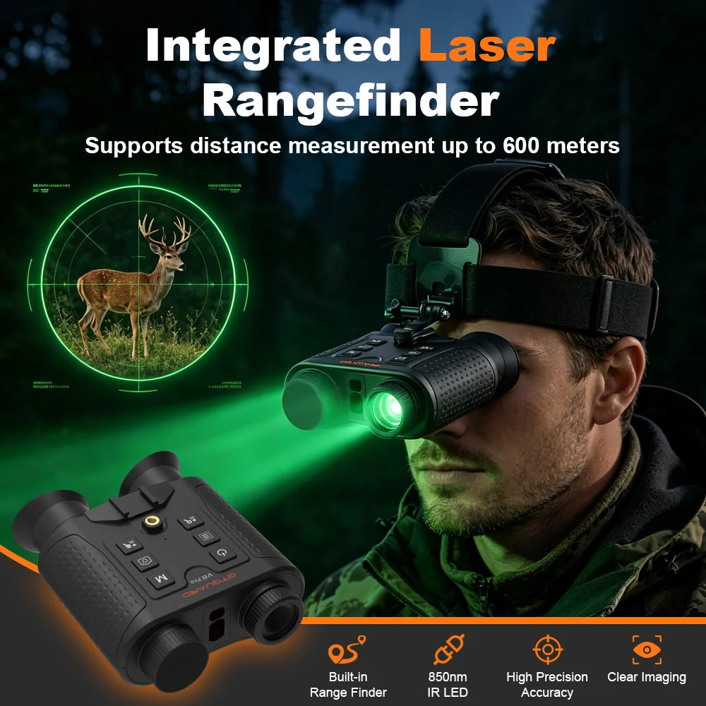 GTMEDIA V6 PRO Infrared 4K Night Vision Binoculars Goggles 8X Digital Zoom 300M Full Darkness Photo&Video Telescope for Hunting