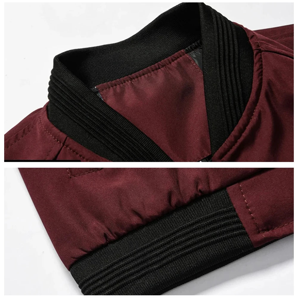 Lätt Baseballjacka Herr – Tunn Bomber Vår/Sommar, Retro Streetwear, XS–4XL