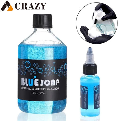500/40ml Tattoo Blue Soap Concentrating Green Soap Mild Tattoo Cleaning Soothing Aftercare Solution Liquid Soap for Tattoo Salon