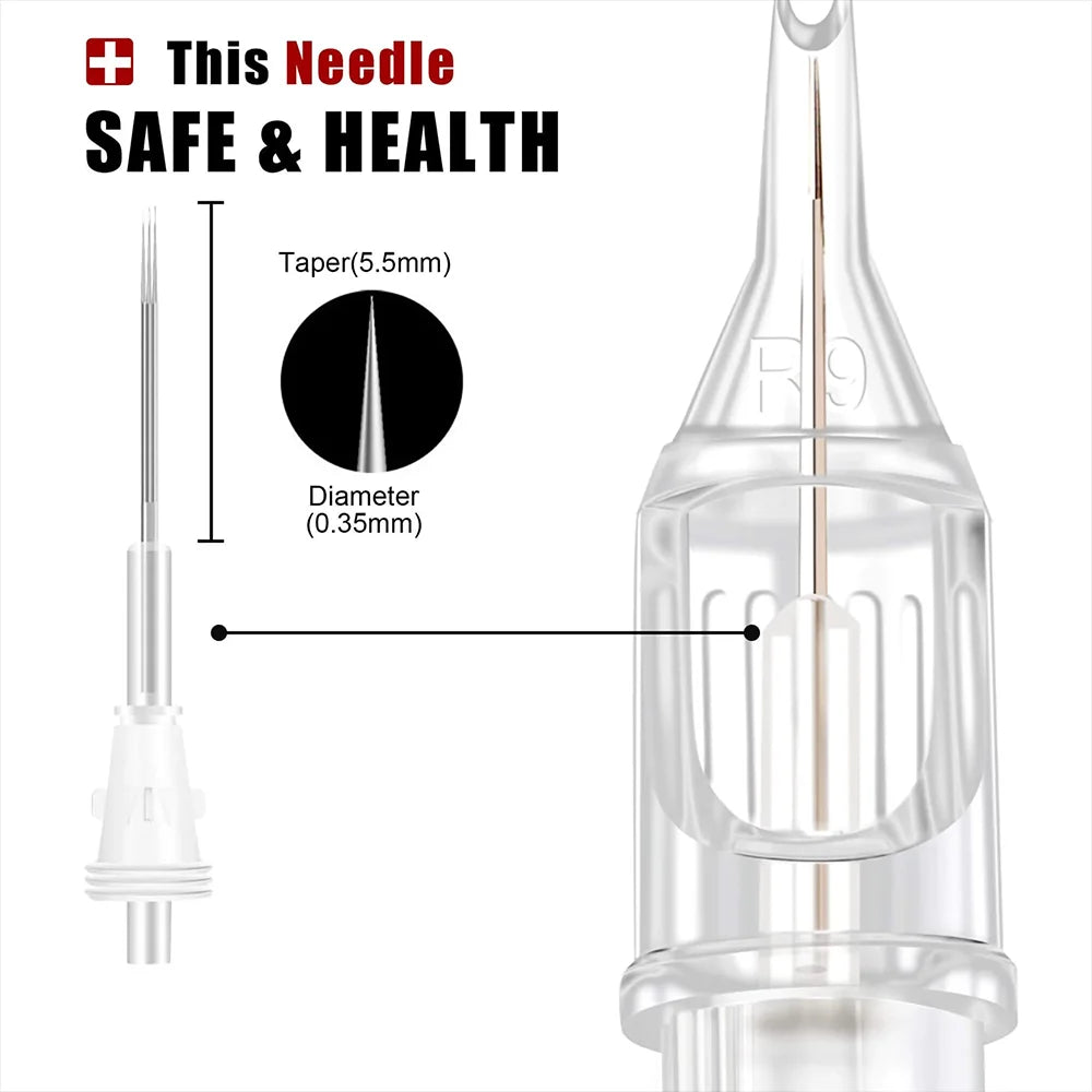 20/10PCS EMALLA Cartridge Tattoo Needles RL RS M1 RM Disposable Sterilized Safety Cartridge Needle for Rotary Tattoo Machine Pen