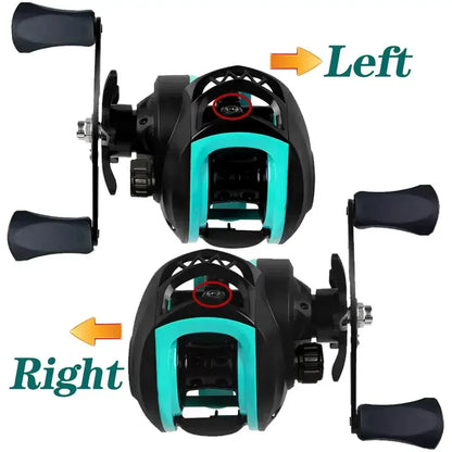 NEW Short Fishing Rod Reel Combo Set Spinning Lure Casting Rods 1.8m-2.1m 4/5Section 212g Baitcasting Reel Jigging Max Drag 10kg