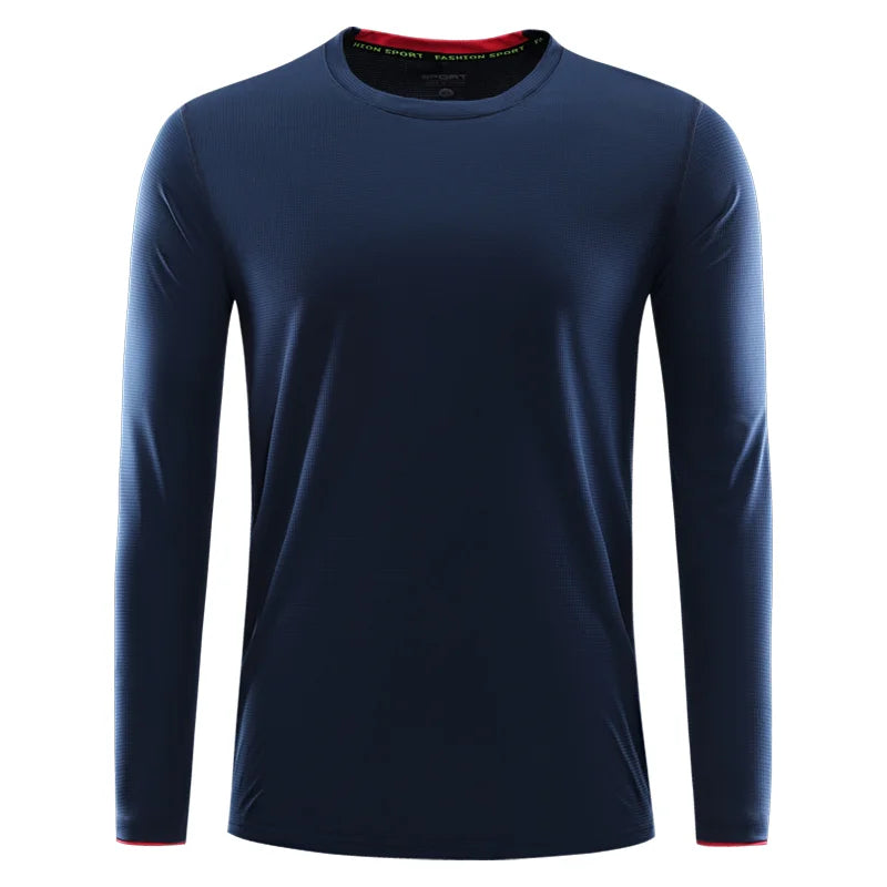 Långärmad Funktionströja med Eget Tryck eller Brodyr – Snabbtorkande Rund Hals Sport Unisex S–5XL (Asian)
