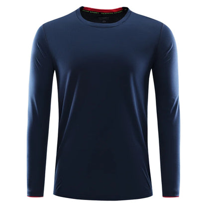 Långärmad Funktionströja med Eget Tryck eller Brodyr – Snabbtorkande Rund Hals Sport Unisex S–5XL (Asian)