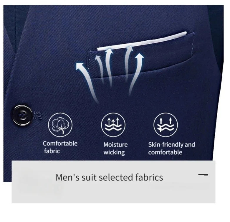 Men Suits Sets High Quality For Wedding Elegant 2 Pieces Jackets Pants Stretch Blazers Tailored Formal Full 2025 Costume