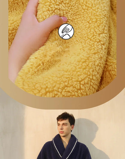 Female Autumn and Winter Warm Long Flannel Thick Couple Bath Bathrobes Men Women Pajamas Shower Robe Bath Towels For Adults