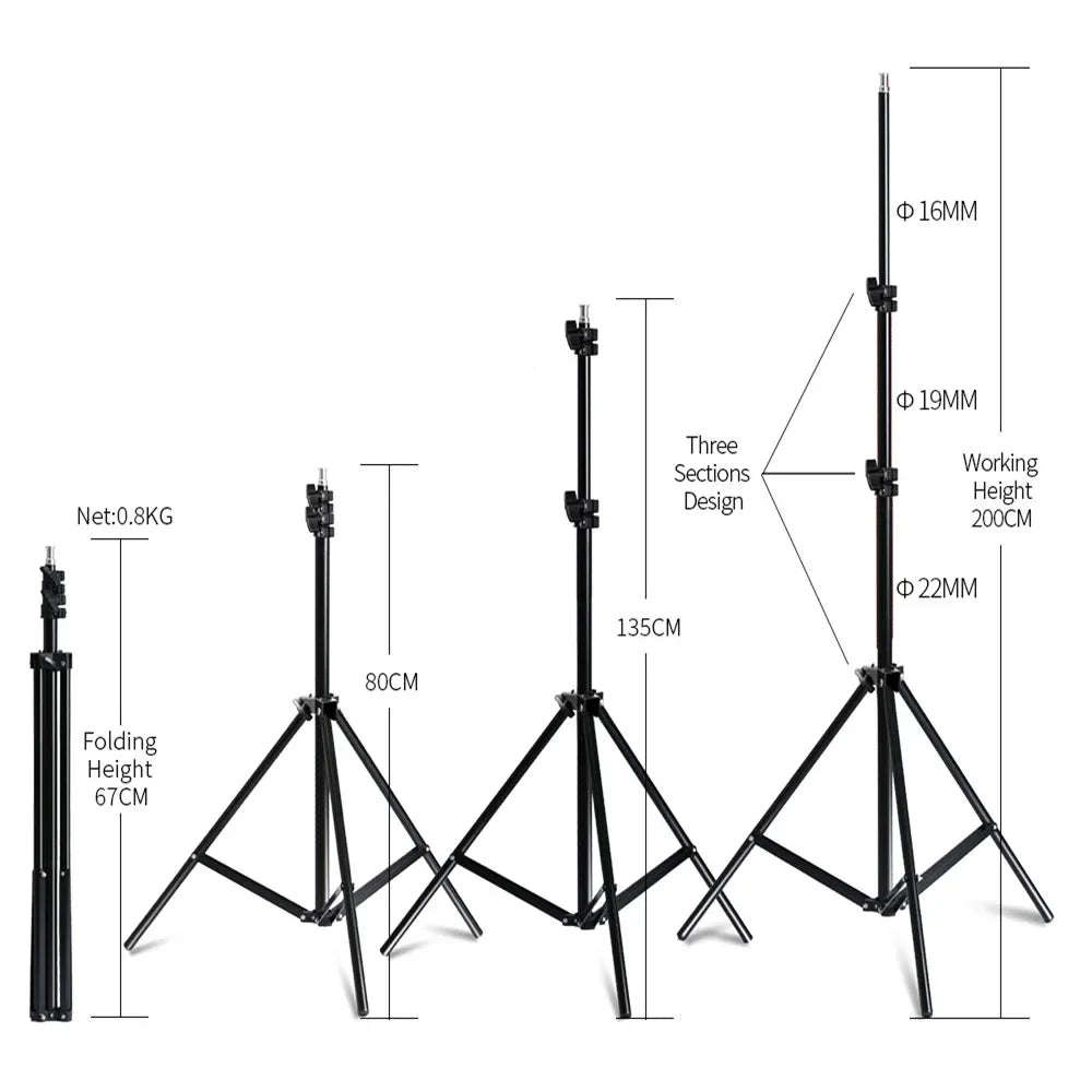 SH 1pc-3Pcs Photography 50x70CM Softbox Lighting Kits Professional Light System With E27 Photographic Bulbs Photo Studio
