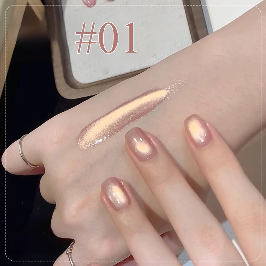 1-12pcs SHAKA Autumn Tanhua Cat Eye Pink Transparent Color Gel Nail Polish 2026 New Simple And Generous Halloween Nail Gel