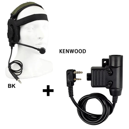 Tactical Communication Headphone Bowman Elite II Headset U94 PTT For Kenwood Baofeng UV-5R Radio Outdoor Hunting Accessories