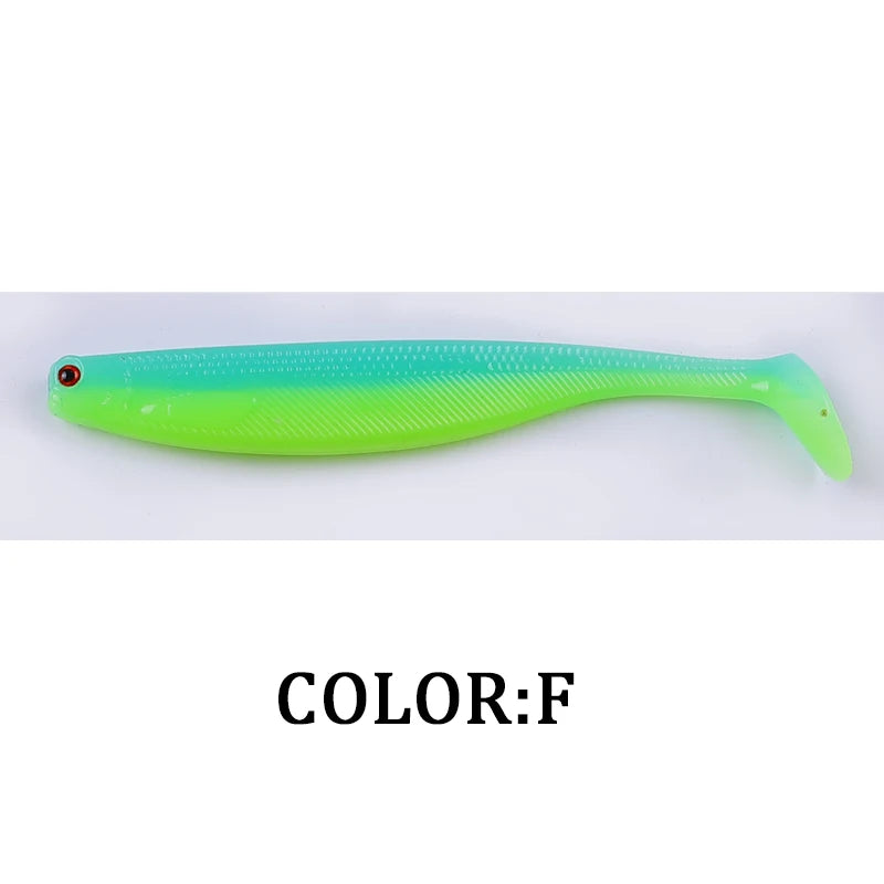 Supercontinent A ShadTeez T-tail 50mm 70mm 100mm Pike Zander Predator Fishing 3d eyes Soft lure Fishing lures