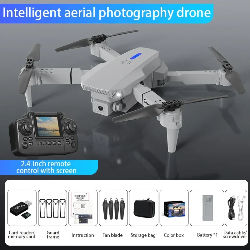 E99 Pro Drone with 8K HD Camera Remote Control Quadcopter Four Axis Aircraft Altitude Hold GPS Flying Toy for Aerial Photography