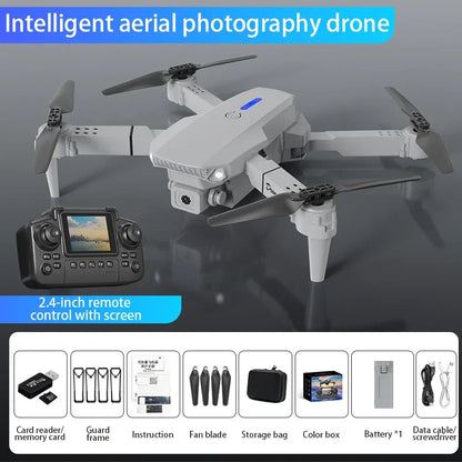 E99 Pro Drone with 8K HD Camera Remote Control Quadcopter Four Axis Aircraft Altitude Hold GPS Flying Toy for Aerial Photography