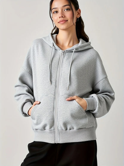 Black White Women's Zipper Hoodies Jacket Cotton Fleece Hoody Sweatshirt Pullover Autumn Winter Oversized Loose Tops Coat Unisex