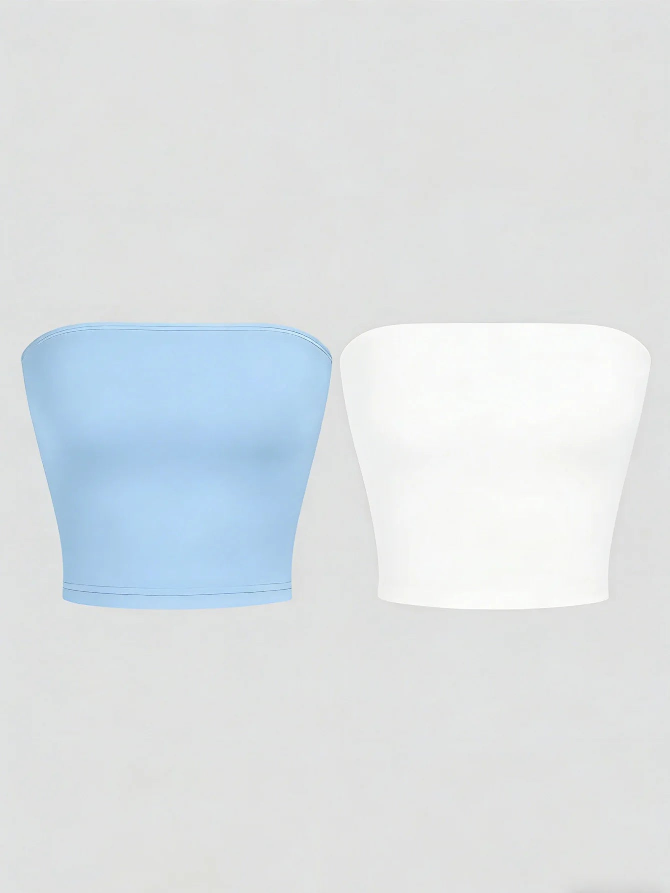 Two Women's Strapless Blouses, Sleeveless Backless Halter-Neck Summer Sexy Short-Sleeved Blouses