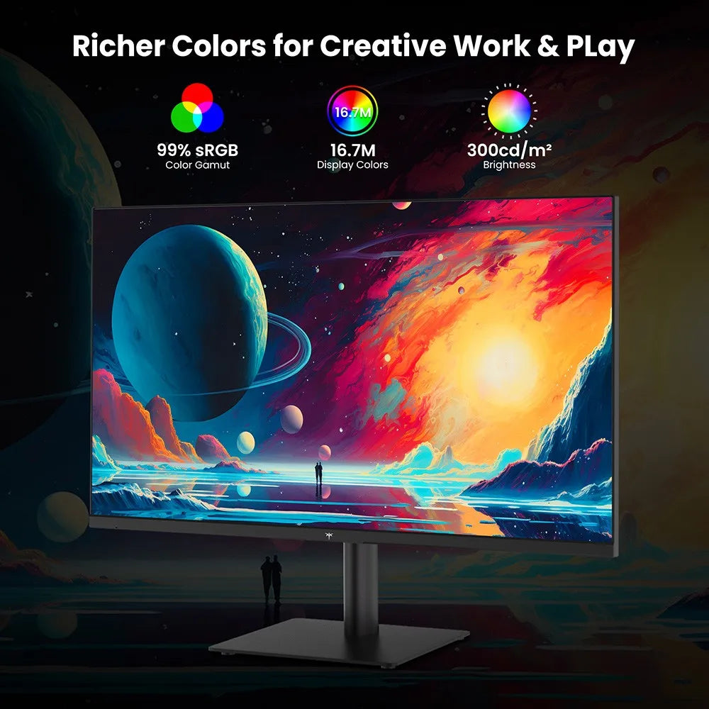 KTC H27T27 Kontorsmonitor 27" 2K QHD – Fast IPS 120Hz HDR10 99% sRGB Lågt Blåljus Flimmerfri EU-lager
