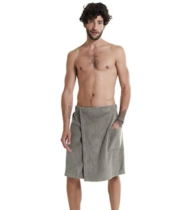 Men's Shorts 2025 Wearable Bath Towel Bathhouse Shower Room Bathrobe Pocket Bath Towel Clothing