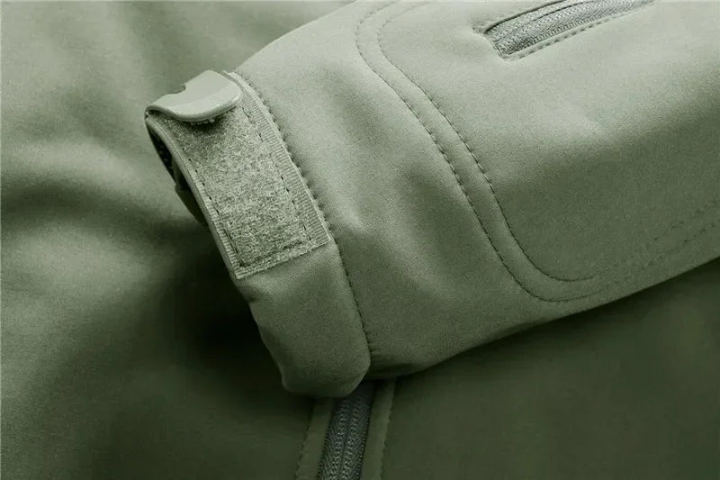 Herr Militär Softshell Set 2026 – Fleece Jacka + Byxor Outdoor, Grå/Svart/Khaki/Kamouflage S–4XL