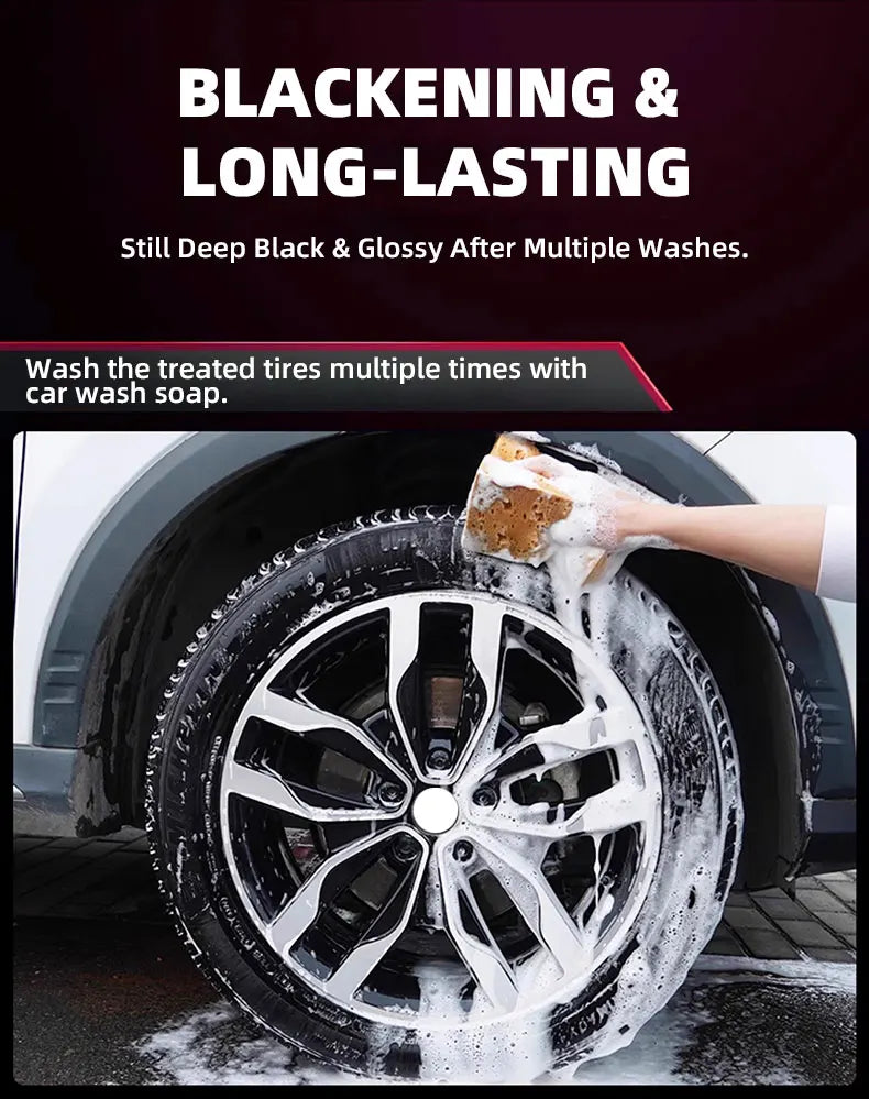 150g Tire Shine & Retread Wax - Durable Anti-Aging Gloss Enhancer for Car Tires, Blackening Care Agent