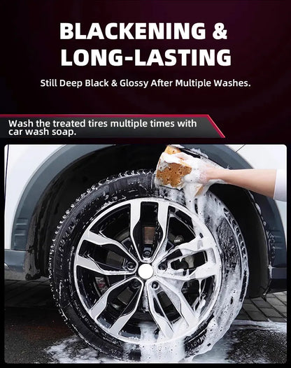 150g Tire Shine & Retread Wax - Durable Anti-Aging Gloss Enhancer for Car Tires, Blackening Care Agent