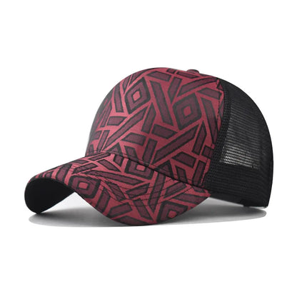 54-60Cm Adjustable New Thousand Birds Rhombus Plaid Baseball Men's and Women's Plaid Cap Plaid Fashion Hat Black Flat Brim Hat