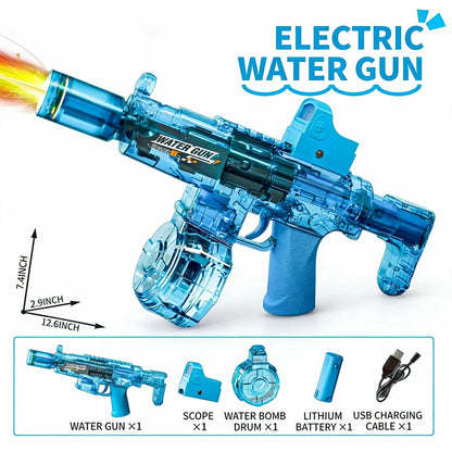 Elektrisk vattenpistol med automatisk sensor och ljus