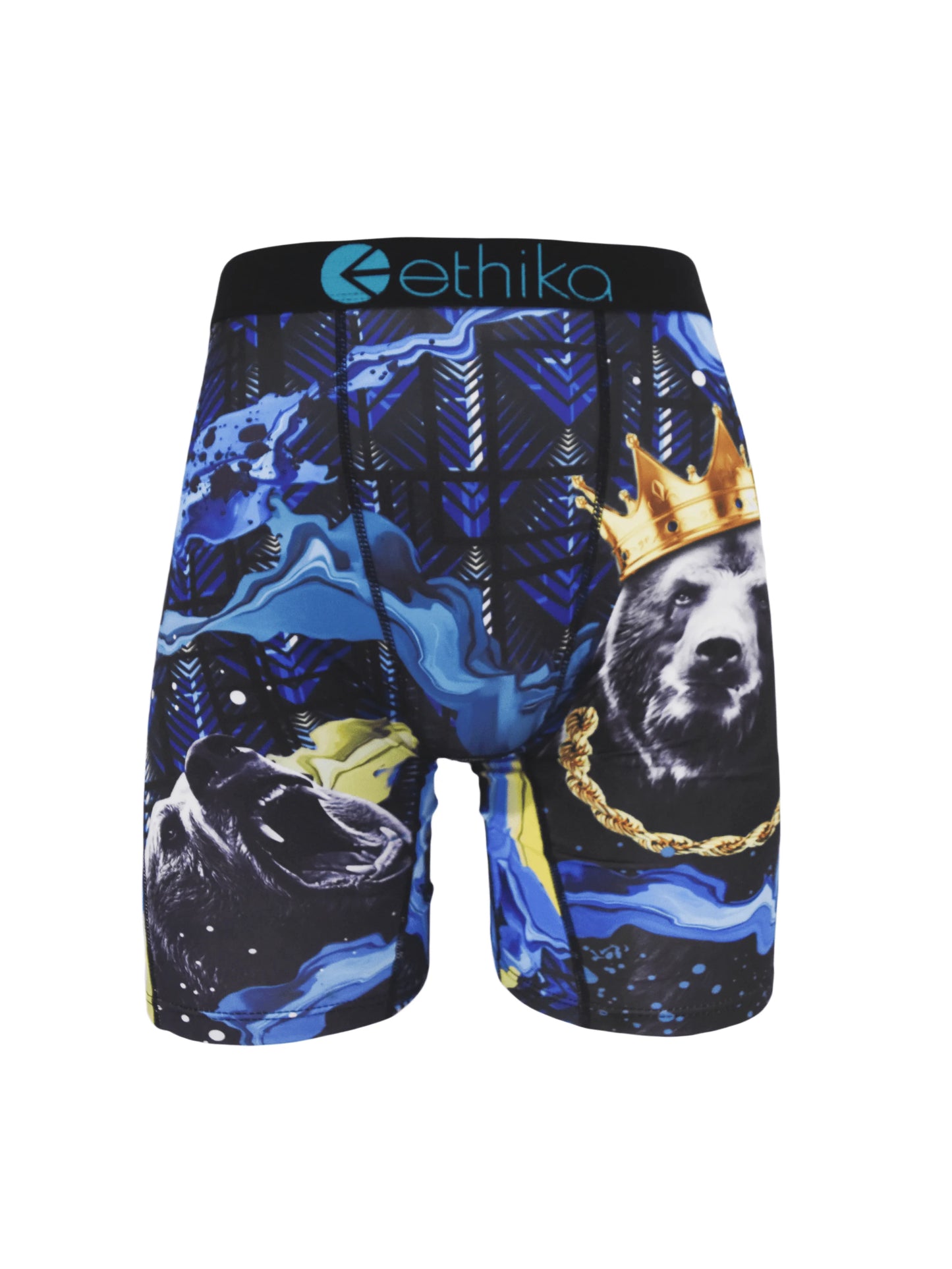 ETHIKA Herrboxers – Andningsbar Mesh-kil, Tryckta Mönster, Plus Size S–3XL
