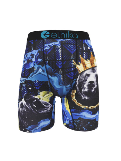 ETHIKA Herrboxers – Andningsbar Mesh-kil, Tryckta Mönster, Plus Size S–3XL