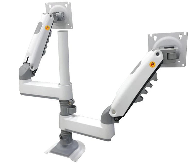 NB New H180 Full Motion 17'-27' Double Monitor Holder Gas Spring Arm LCD Mount Ergonomic Dual Arm Clamp Bracket 2-9kgs Each