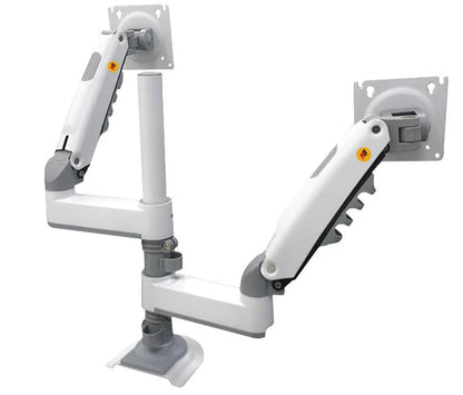 NB New H180 Full Motion 17'-27' Double Monitor Holder Gas Spring Arm LCD Mount Ergonomic Dual Arm Clamp Bracket 2-9kgs Each