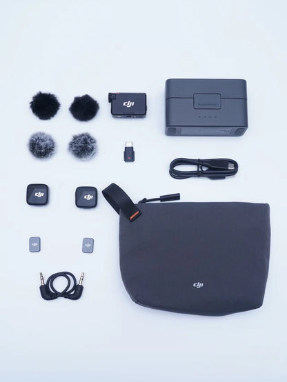 DJI Mic Mini trådlös streamingmikrofon – brusreducering och laddfodral