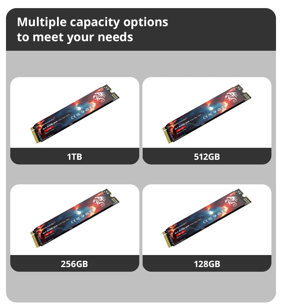 SomnAmbulist SSD M2 NVME 128GB 256GB 512GB 1TB SSD M.2 2280 PCIe 3.0 Internal Solid State Drive For Laptop Desktop Game Console
