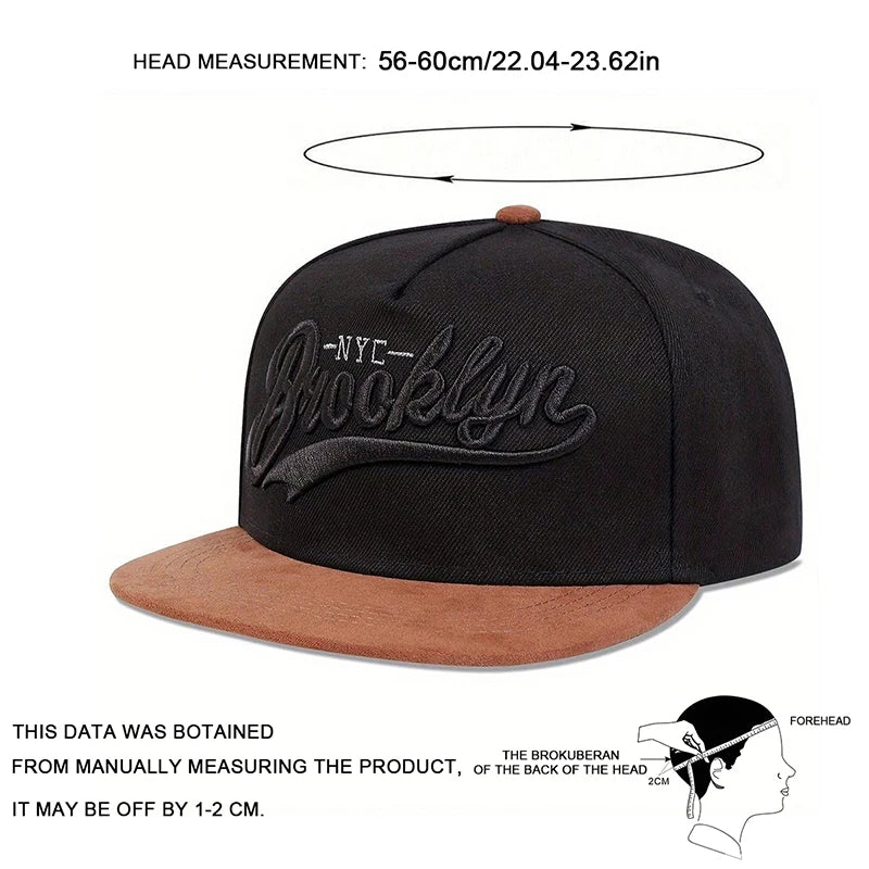 Unisex BROOKLYN Embroidery Hip-hop Hats Spring Autumn Outdoor Adjustable Casual Baseball Caps Trucker Caps Sunscreen Hat