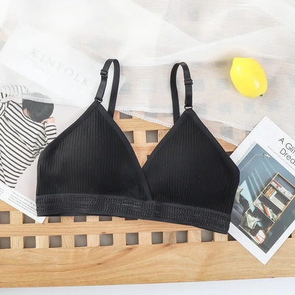 Back Lingerie Wholesale Ladies Autumn Soft Thin Cup Breathable Student Small Chest No Underwire Breast Pad Bra