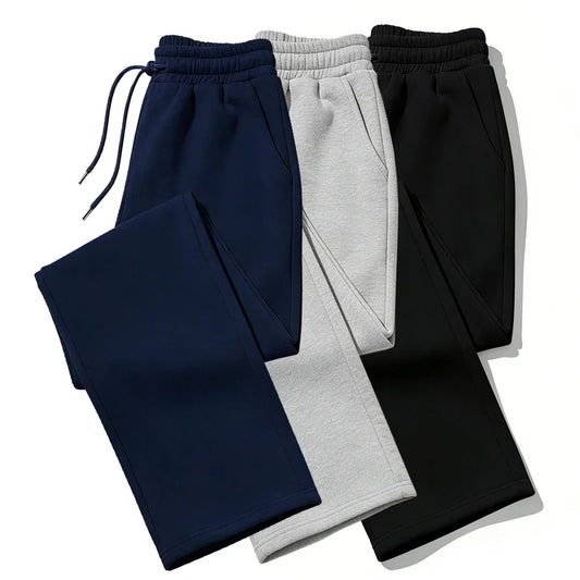 Herr Sweatpants Rak Passform Joggers för Sport och Streetwear
