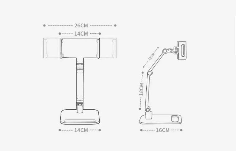 Portable Adjustable Monitor Screen Bracket Holder for 12-17.3 Inch No Drilling Laptop Gaming Expandable Desktop Clamp Stand