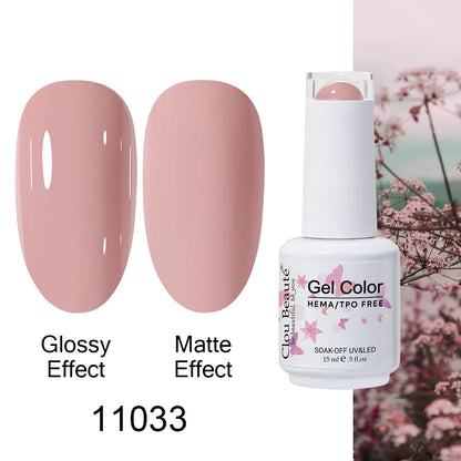 Clou Beaute Gel Nail Polish Neon Brown Royal Blue Red Green Pastal Nude Nail Art Varnishes Gel Lacquer Top Coat UV Gel Nail