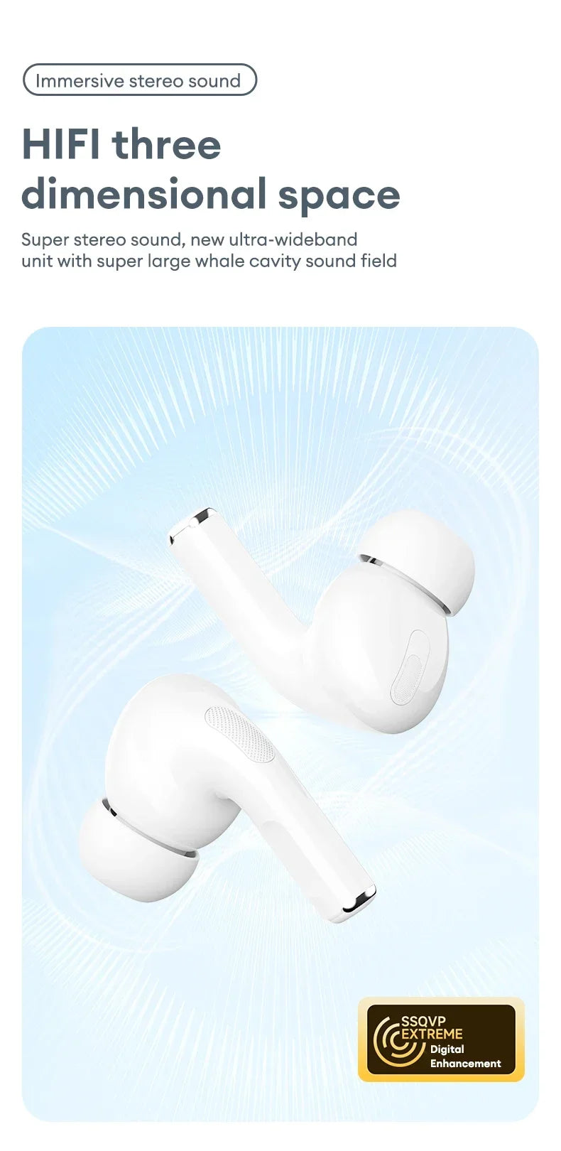 Lenovo LP5 PRO Wireless Bluetooth 5.4 Earphones TWS HiFi Sound Gaming Earbuds Sport Headset Long Standby Touch Contol with Mic