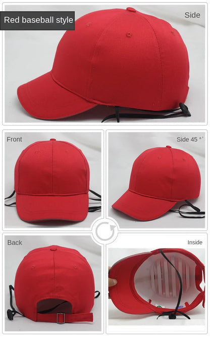 Bump Hat for Safety Baseball Cap Style Hard Hats for Adult Men Women Breathable Lightweight for Head Protection Short Brim