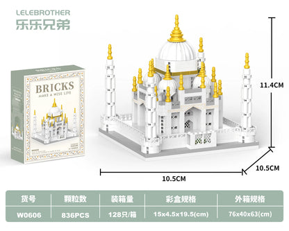 MOC Taj Mahal Byggklossar – Världsberömd Arkitektur Minimodell 288 eller 401 Bitar CE Pedagogisk Leksak 2026