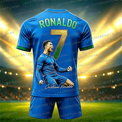 2026 Special Edition No.7 Fans Football Jersey Tee Shorts Set Women Men Sportwear Summer Casual Kids Tshirt Set 2 Piece Set