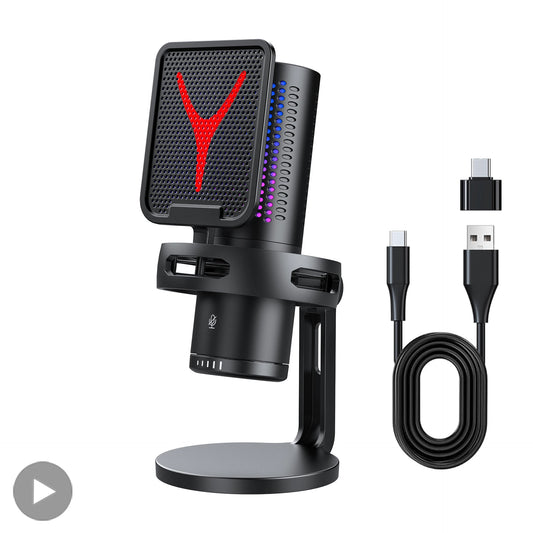 Spelmikrofon Professionell Kondensatormikrofon PC Bärbar Dator USB Trådad Studio Streaming
