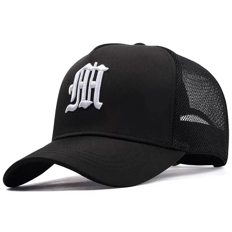 New Hat Men's Summer Thin High Top Baseball Cap Tide Big Head Fence Mesh Breathable Cap Sunscreen Sun Hat