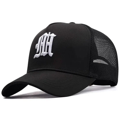 New Hat Men's Summer Thin High Top Baseball Cap Tide Big Head Fence Mesh Breathable Cap Sunscreen Sun Hat