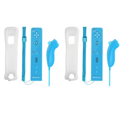 Nintendo Wii Trådlös Handkontroll 2-i-1 – Med/Utan MotionPlus, Silikonskål, Bluetooth, Wii/Wii U/Wii Mini