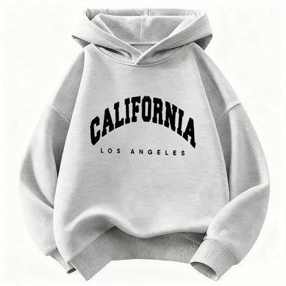 California Los Angeles Letter Printed Sweatshirt Kids Cat Children's Hoodie Fashion Hoody Casual Hoodies for Boys Girls Clothes