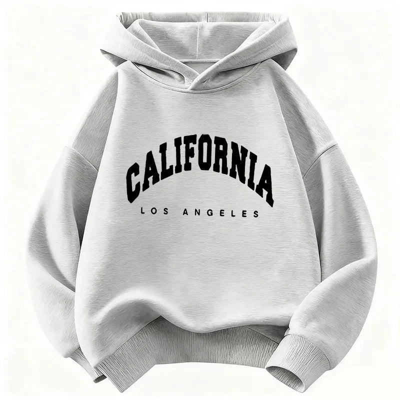 California Los Angeles Letter Printed Sweatshirt Kids Cat Children's Hoodie Fashion Hoody Casual Hoodies for Boys Girls Clothes