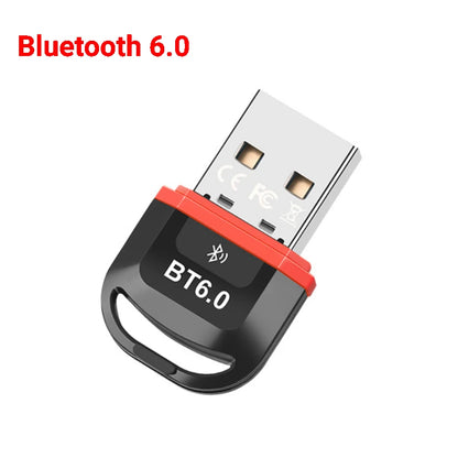 USB Bluetooth 6.0 Adapter Bluetooth 5.4 Dongle Bluetooth Receiver & Transmitter for Bluetooth Keyboard/Mouse/Headphone/Speaker