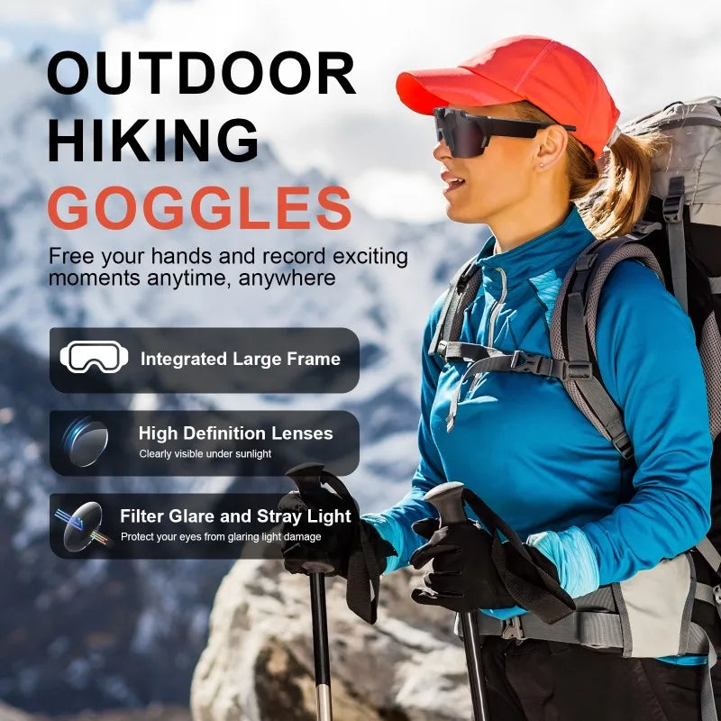 HD Smart Video Glasses Action Camera Sunglasses Wifi Glasses Sports Glasses Outdoor Bicycle Motorcycle Driver Recorder Walk Cam